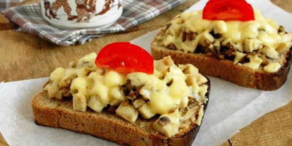 Рецепт гренков с шампиньонами