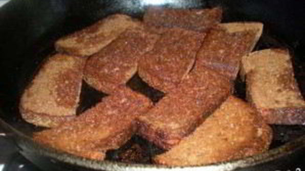 гренки с шпротами