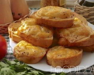 Гренки с сыром и яйцом