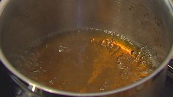 сладкие гренки с томлеными персиками