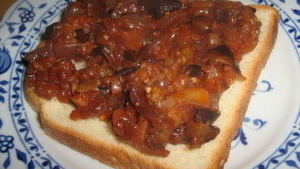 Быстрая икра из баклажанов