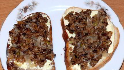 Грибная икра из сушеных грибов