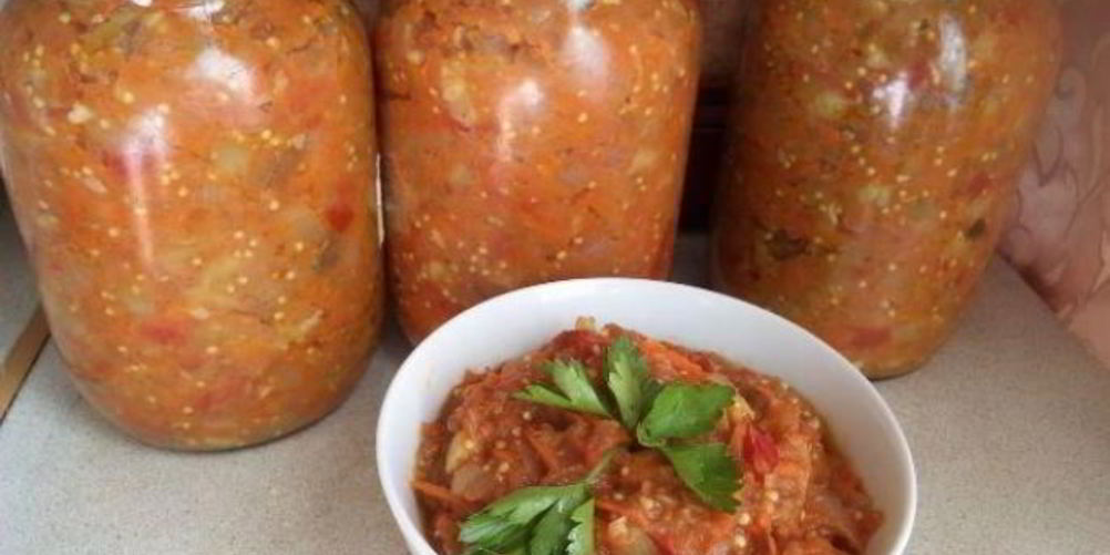 Рецепт икры кабачковой с баклажанами на зиму