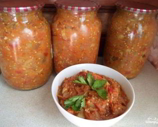 Икра кабачковая с баклажанами на зиму