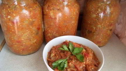 Икра кабачковая с баклажанами на зиму