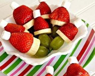 Фруктовые канапе новогодние