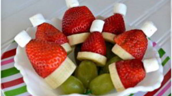 фруктовые канапе новогодние