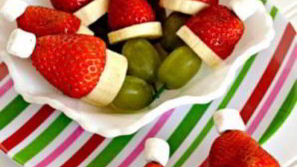 фруктовые канапе новогодние