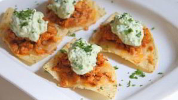 канапе с чипсами