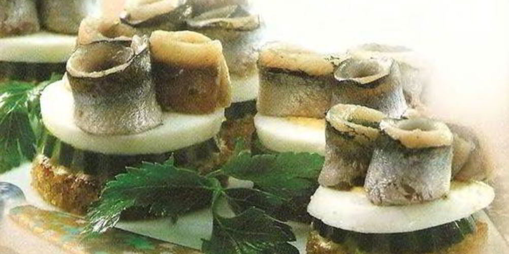 Рецепт канапе с килькой