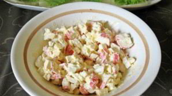 канапе с крабовыми палочками