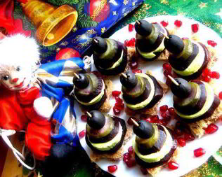 Пикантные канапе из свеклы