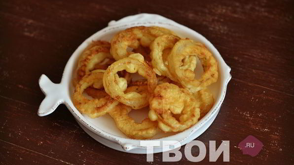 луковые кольца в кляре