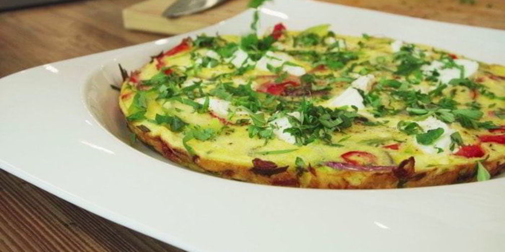 Рецепт фриттаты со сладким перцем и фетой