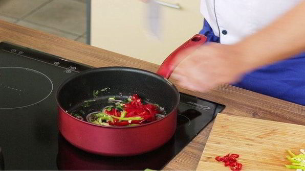 фриттата со сладким перцем и фетой