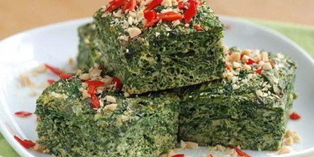 Рецепт кюкю с зеленью