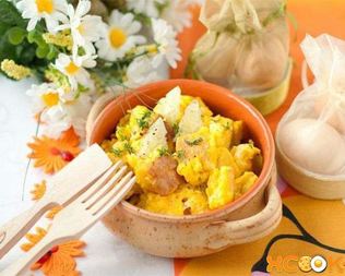 Омлет с добавлением хлеба