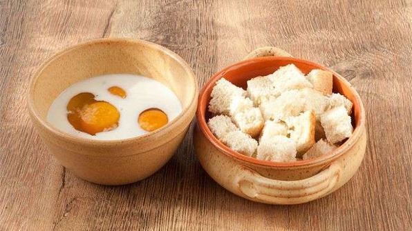 омлет с добавлением хлеба