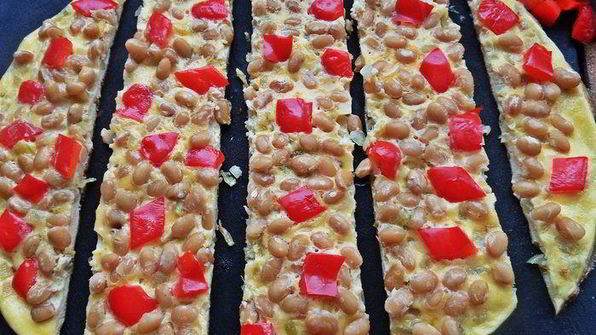 омлет с фасолью и овощами