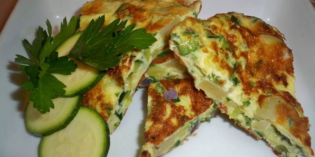 Рецепт омлета с кабачками