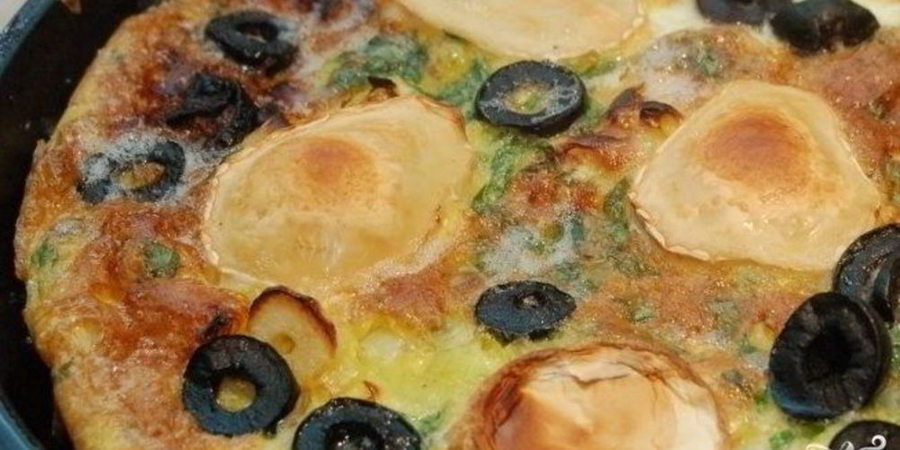 Рецепт омлета с луком пореем