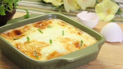 Омлет с молоком в духовке пышный