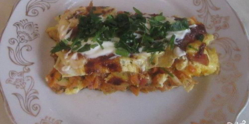 Рецепт омлета с морковью