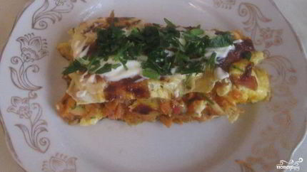 Омлет с морковью