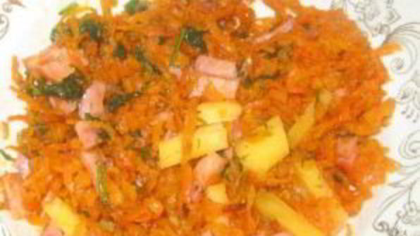 омлет с морковью