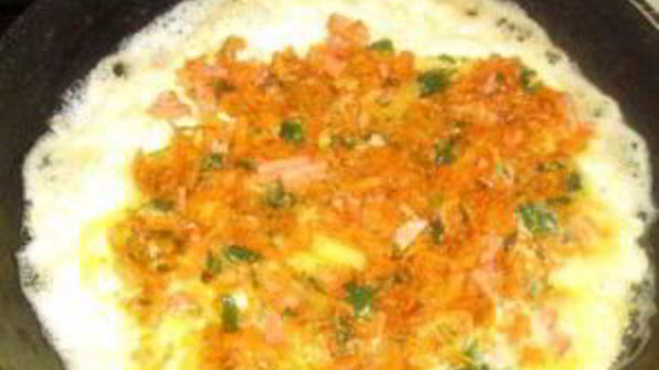 омлет с морковью