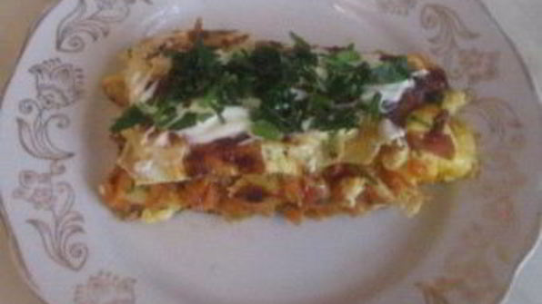 омлет с морковью