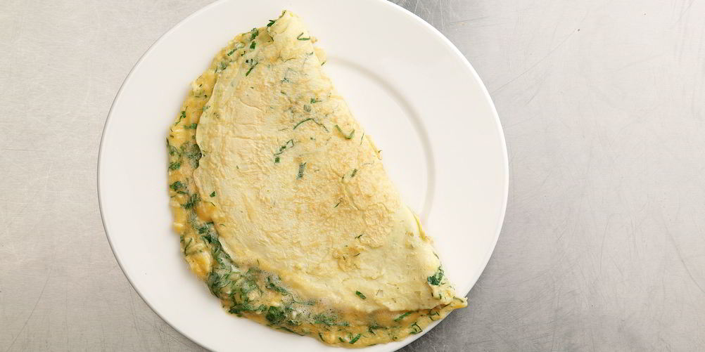 Рецепт омлета с мукой