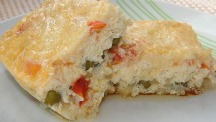 Омлет с овощами и сыром в мультиварке