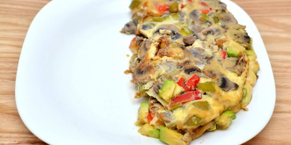 Рецепт омлета с сыром и овощами