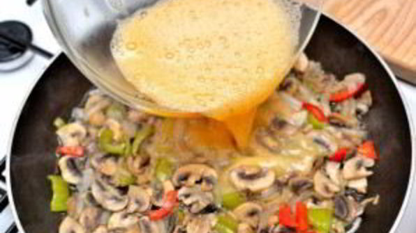 омлет с сыром и овощами