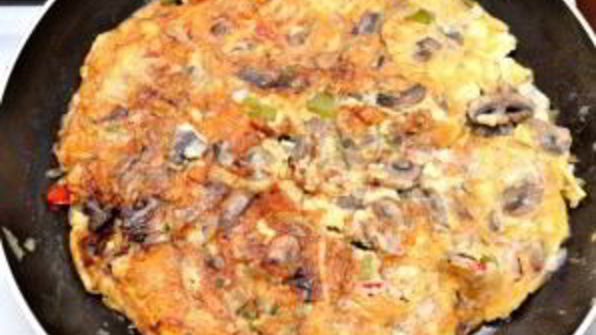 омлет с сыром и овощами