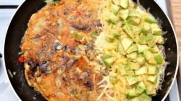 омлет с сыром и овощами