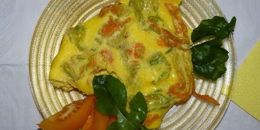 Рецепт омлета с цветками цукини