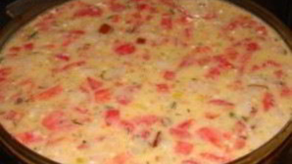 омлет с ветчиной и помидорами