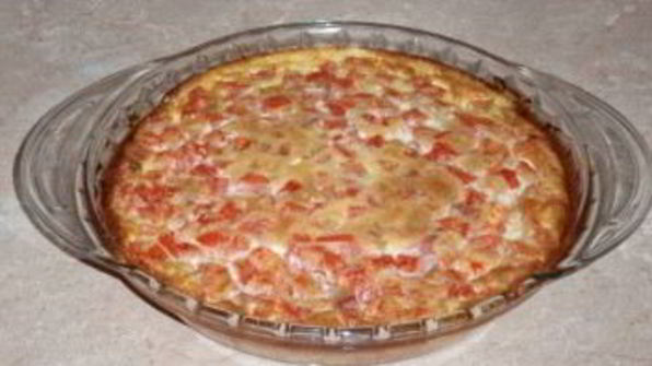 омлет с ветчиной и помидорами