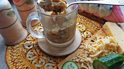 Омлет с зеленью за 2 минуты