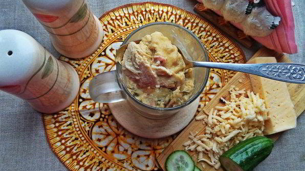 омлет с зеленью за 2 минуты