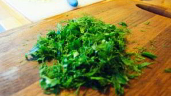 омлет с зеленью