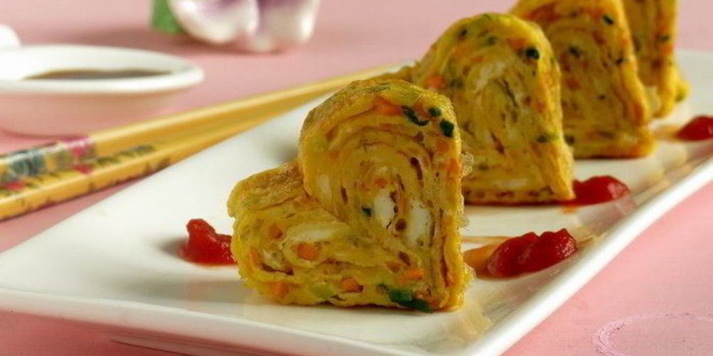 Рецепт омлета сердечки