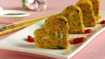 Омлет Сердечки