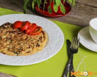 Омлет со шпинатом