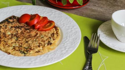 Омлет со шпинатом