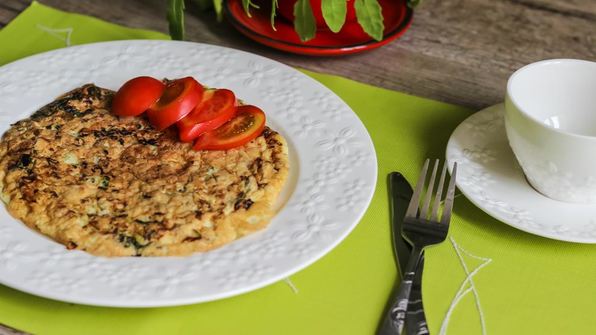 омлет со шпинатом