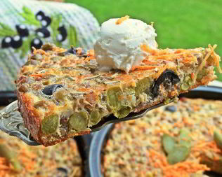 Омлеты с гречкой и маслинами