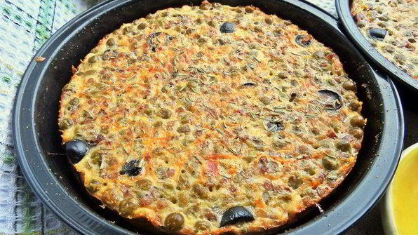 омлеты с гречкой и маслинами